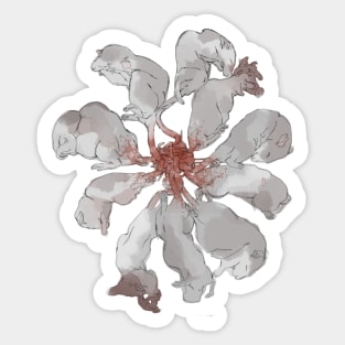 Rat king Sticker